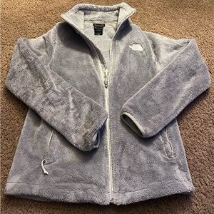 The North Face Teal Silver Blue Small Fleece Full Zip Jacket